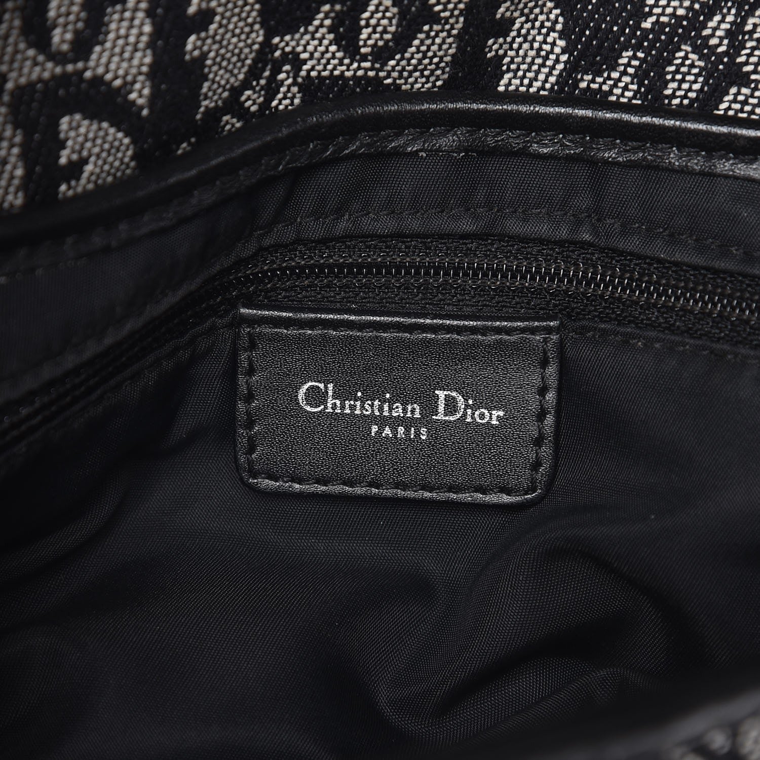 Christian Dior Monogram Saddle Bag Black 6 of 8