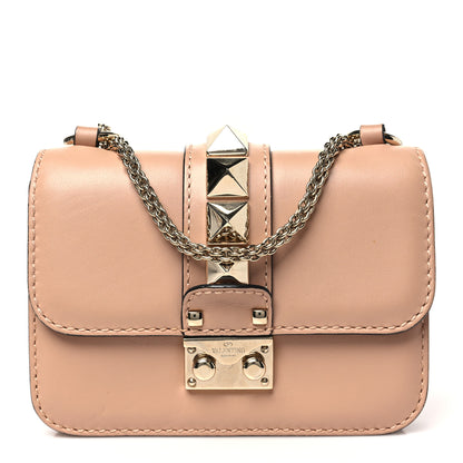 Valentino Garavani Vitello Mini Glam Lock Rockstud Flap Poudre 1 of 11
