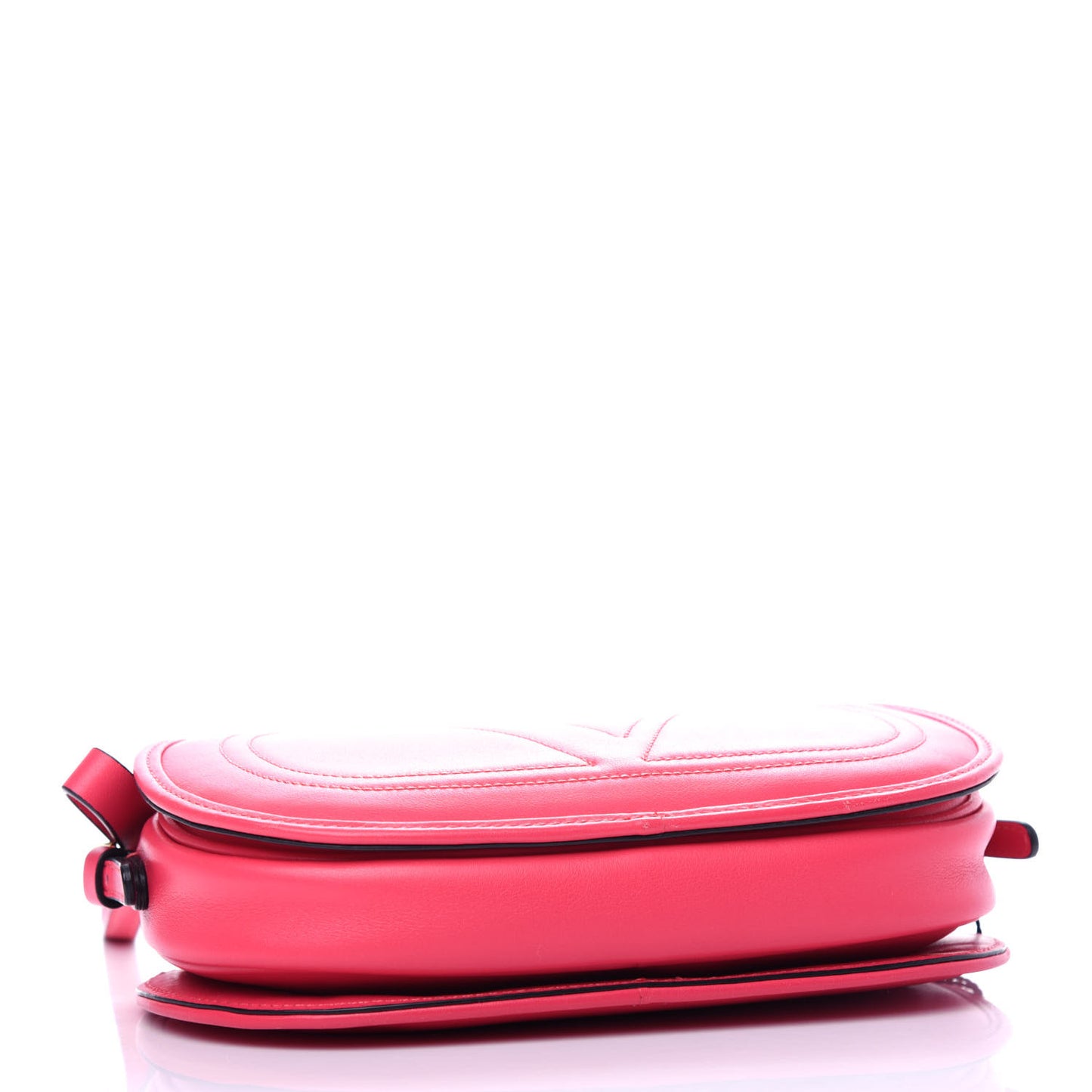 Calfskin Small Logo Go Crossbody Bag Pink