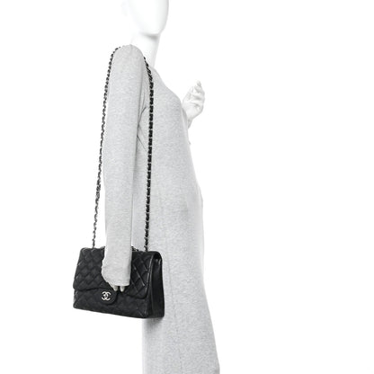 Chanel Lambskin Quilted Jumbo Single Flap Black 2 of 12
