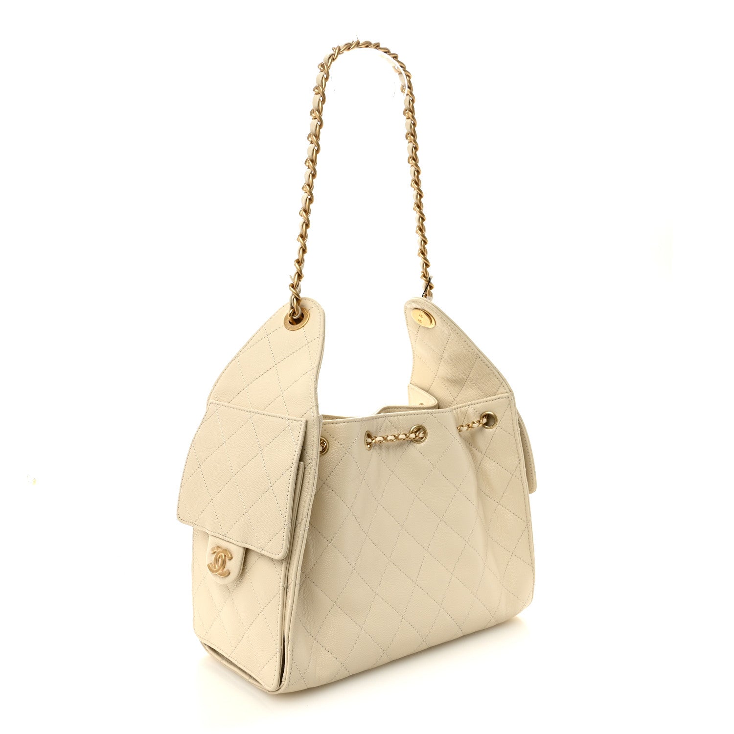 Chanel Caviar Quilted Small Chanel 25 Handbag Light Beige 3 of 11