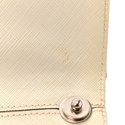 Salvatore Ferragamo Saffiano Gancio Chain Flap White 13 of 15
