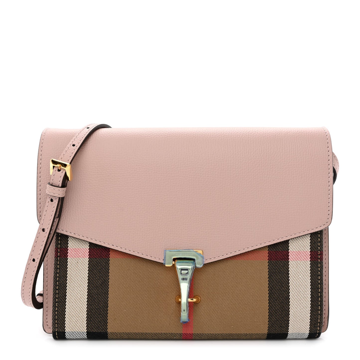 Derby Calfskin House Check Small Macken Crossbody Bag Pale Orchid