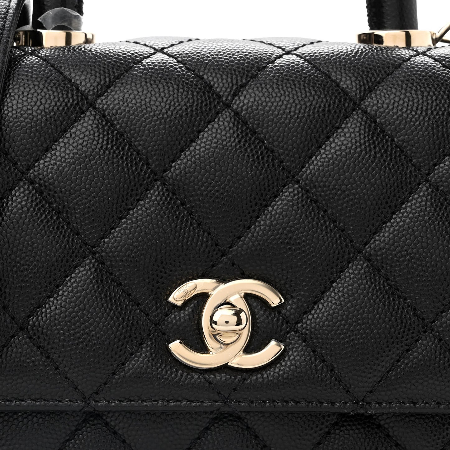 Caviar Quilted Extra Mini Coco Handle Flap Black