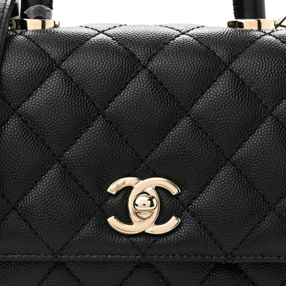Chanel Caviar Quilted Extra Mini Coco Handle Flap Black 8 of 10