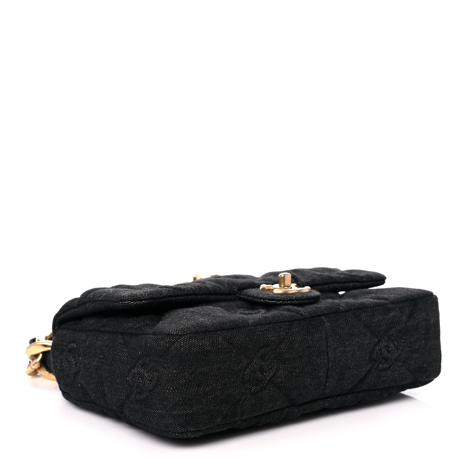 Chanel Denim Quilted Medium Funky Town Flap Black 4 of 12