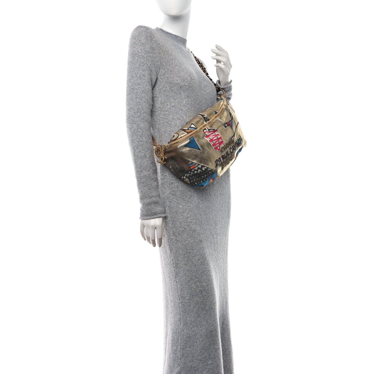 Chanel Graffiti Printed Canvas Street Spirit Waist Belt Bag Multicolor 2 of 15