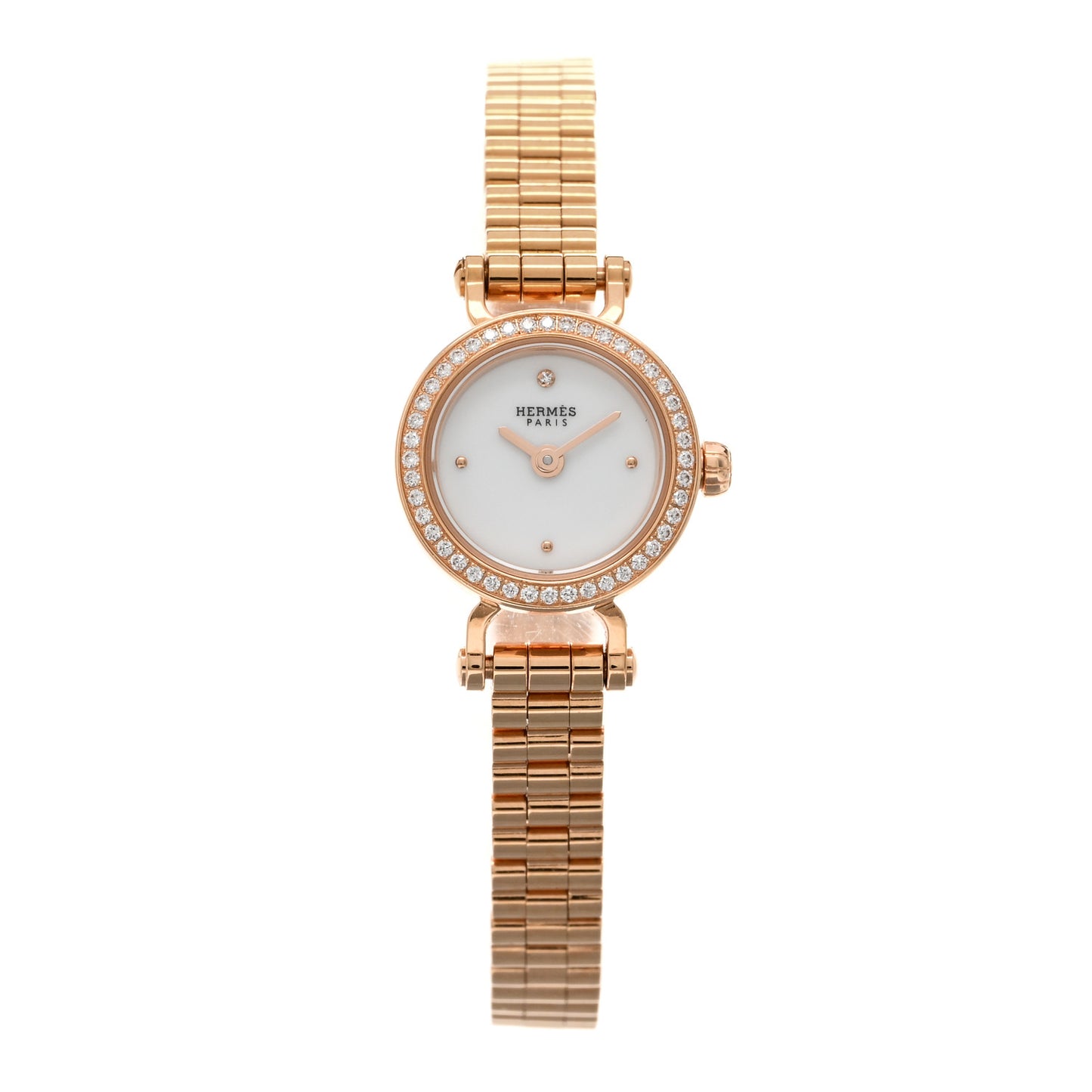 18K Rose Gold Diamond Bezel 16mm Faubourg Quartz Watch