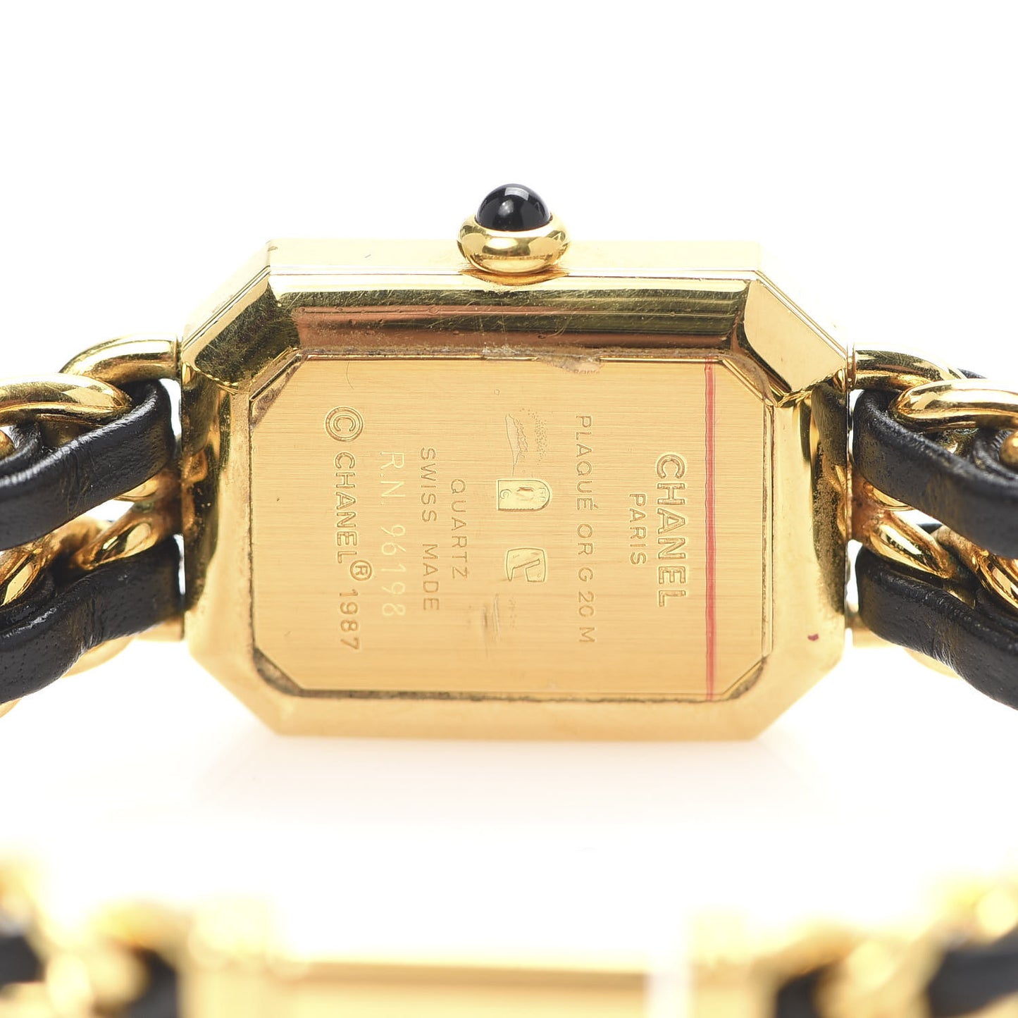 Stainless Steel Lambskin 20mm Chain Premiere Quartz Watch Gold M