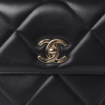 Chanel Lambskin Quilted Small Trendy CC Dual Handle Flap Bag Black 12 of 13