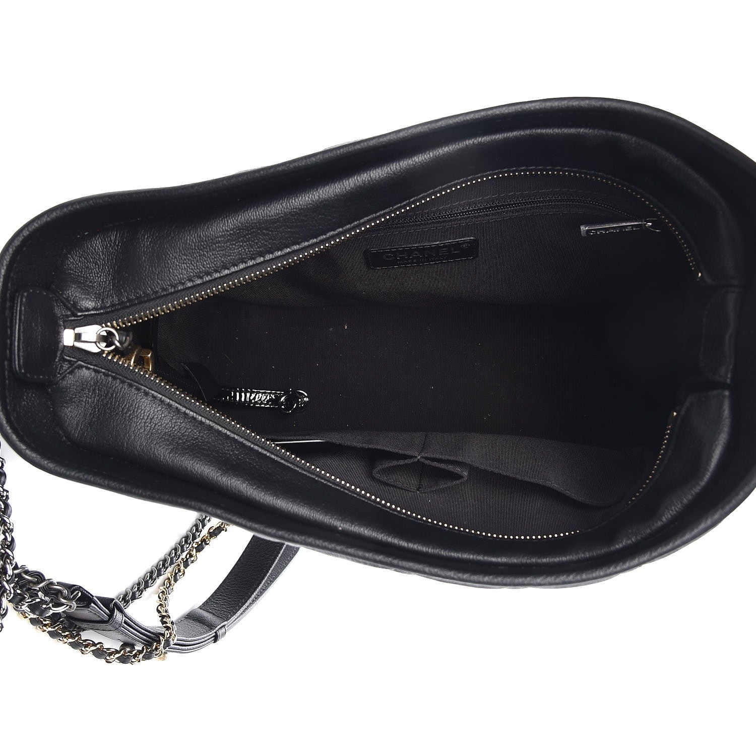 Chanel Patent Goatskin Quilted Medium Gabrielle Hobo Black 5 of 8