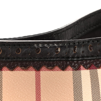 Burberry Haymarket Check Medium Brogue Tassel Tote 13 of 19