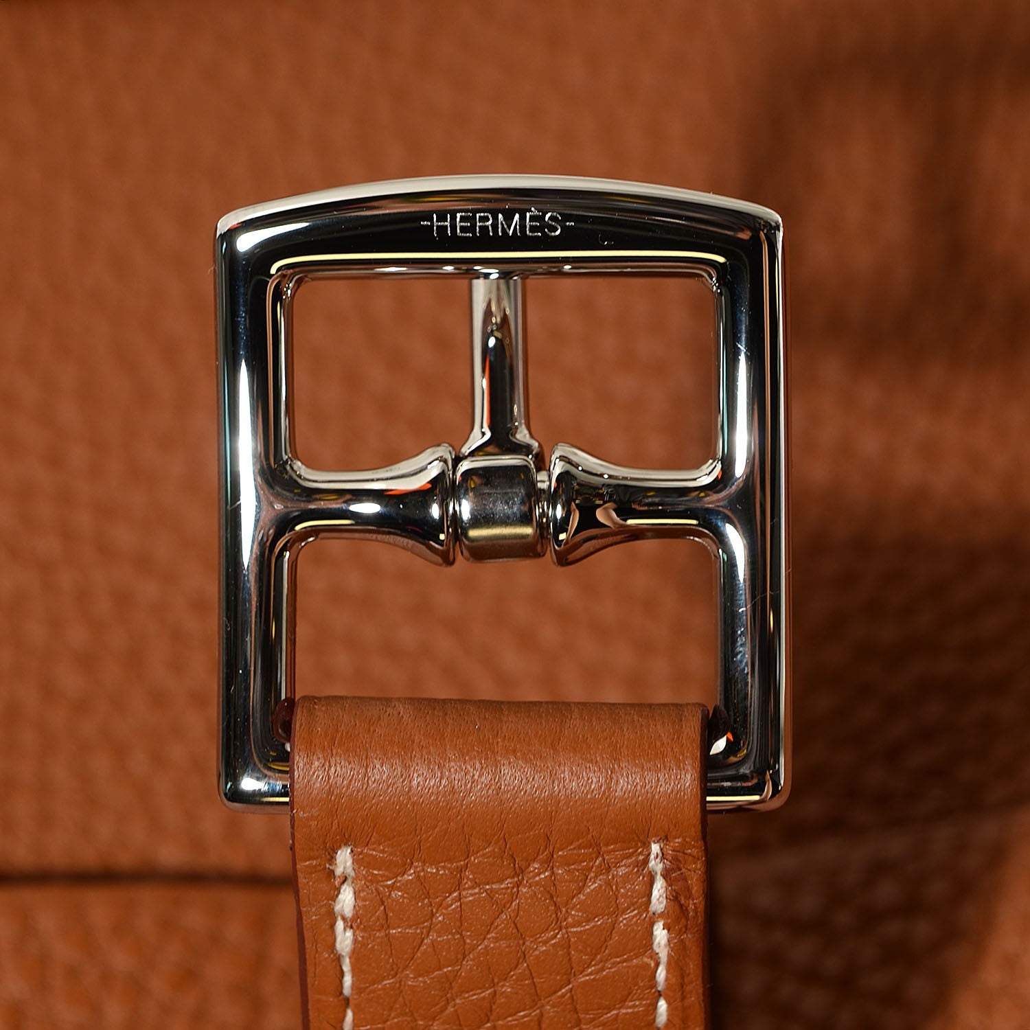 Hermes Taurillon Clemence Halzan 31 Gold 8 of 16
