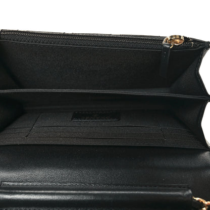 Chanel Lambskin Quilted Mini Camellia Bow Wallet On Chain WOC Black 5 of 11