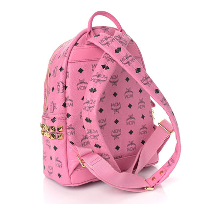 MCM Visetos Small Side Stud Stark Backpack Pink 3 of 8