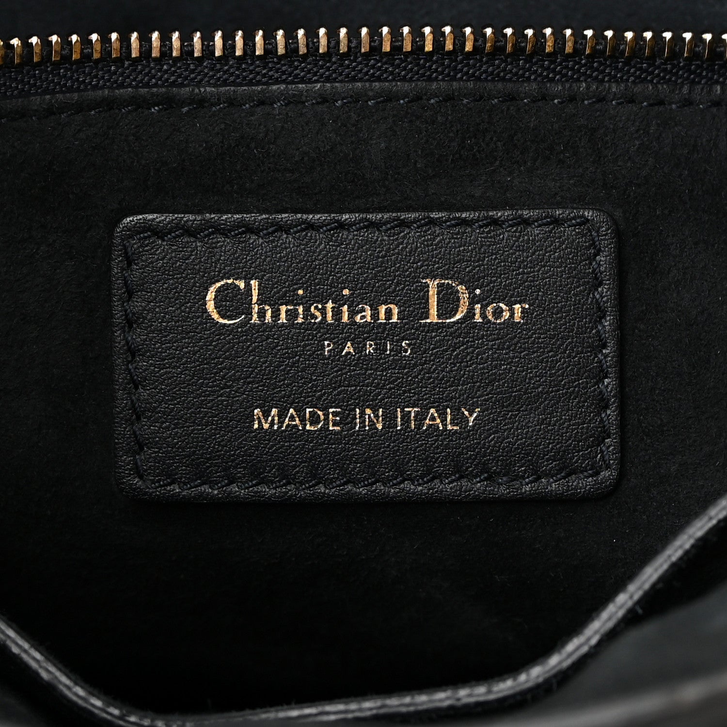 Christian Dior Lambskin Cannage Medium Lady Dior Navy Blue 6 of 12