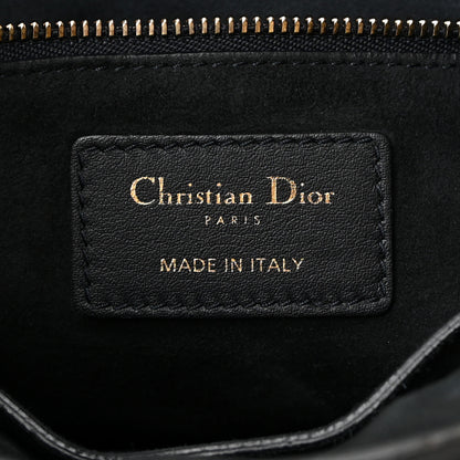 Christian Dior Lambskin Cannage Medium Lady Dior Navy Blue 6 of 12