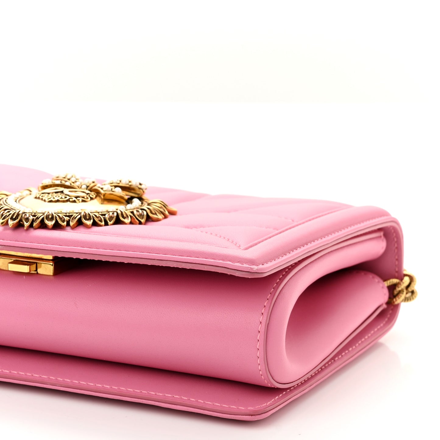 Calfskin Medium Devotion Crossbody Bag Pink