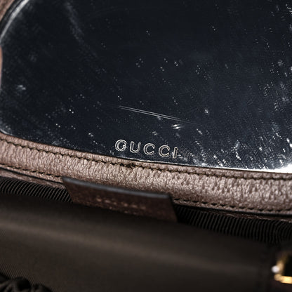 Gucci GG Supreme Monogram Textured Calfskin Web Ophidia Vanity Cosmetic Case Beige Ebony New Acero 7 of 12