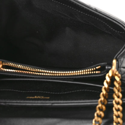 Saint Laurent Calfskin Y Quilted Monogram Small Loulou Chain Satchel Black 5 of 8