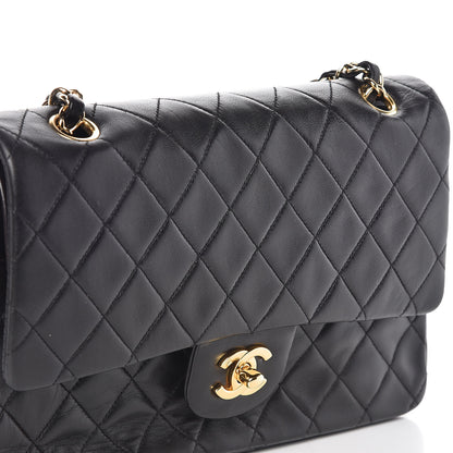 Chanel Lambskin Quilted Medium Double Flap Bag Black 12 of 12