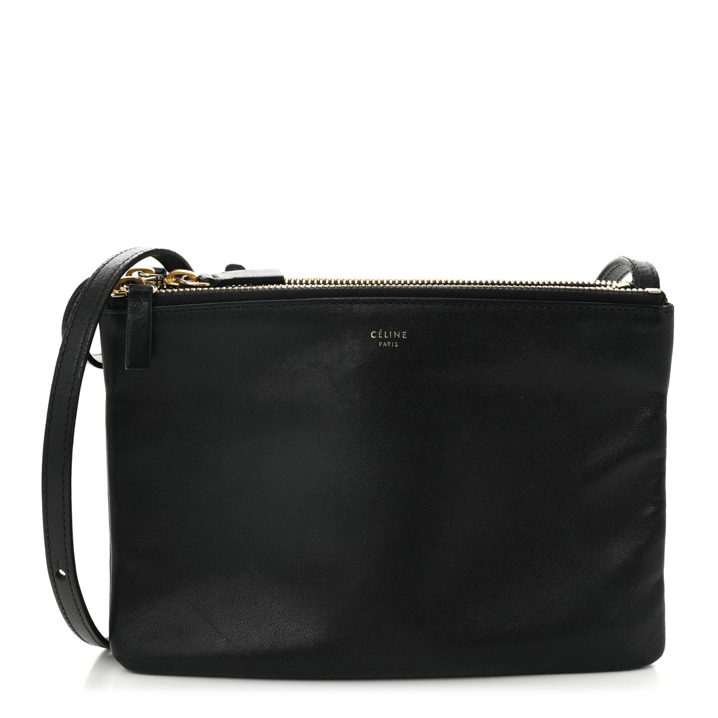 Lambskin Small Trio Crossbody Bag Black