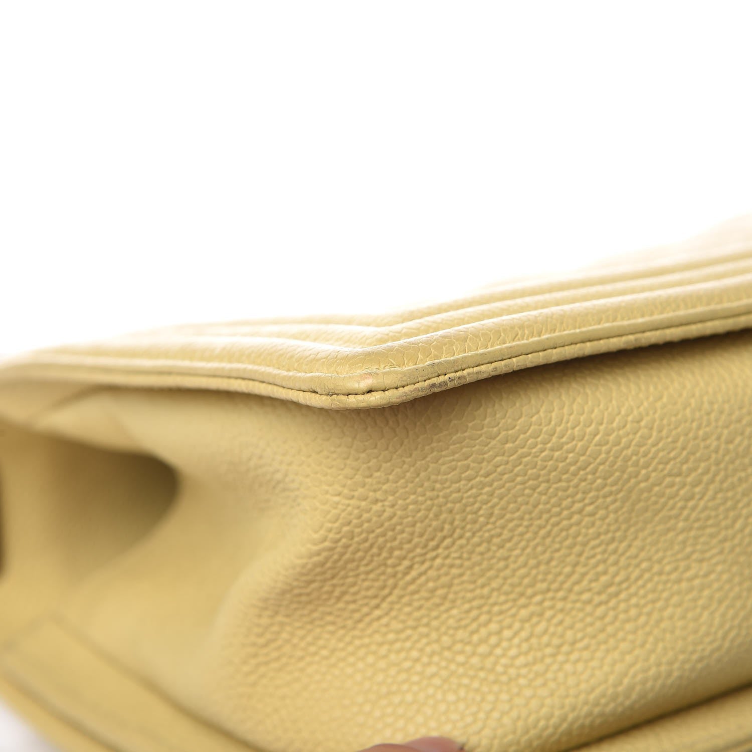 Chanel Caviar Quilted Medium Boy Flap Light Yellow 11 of 11