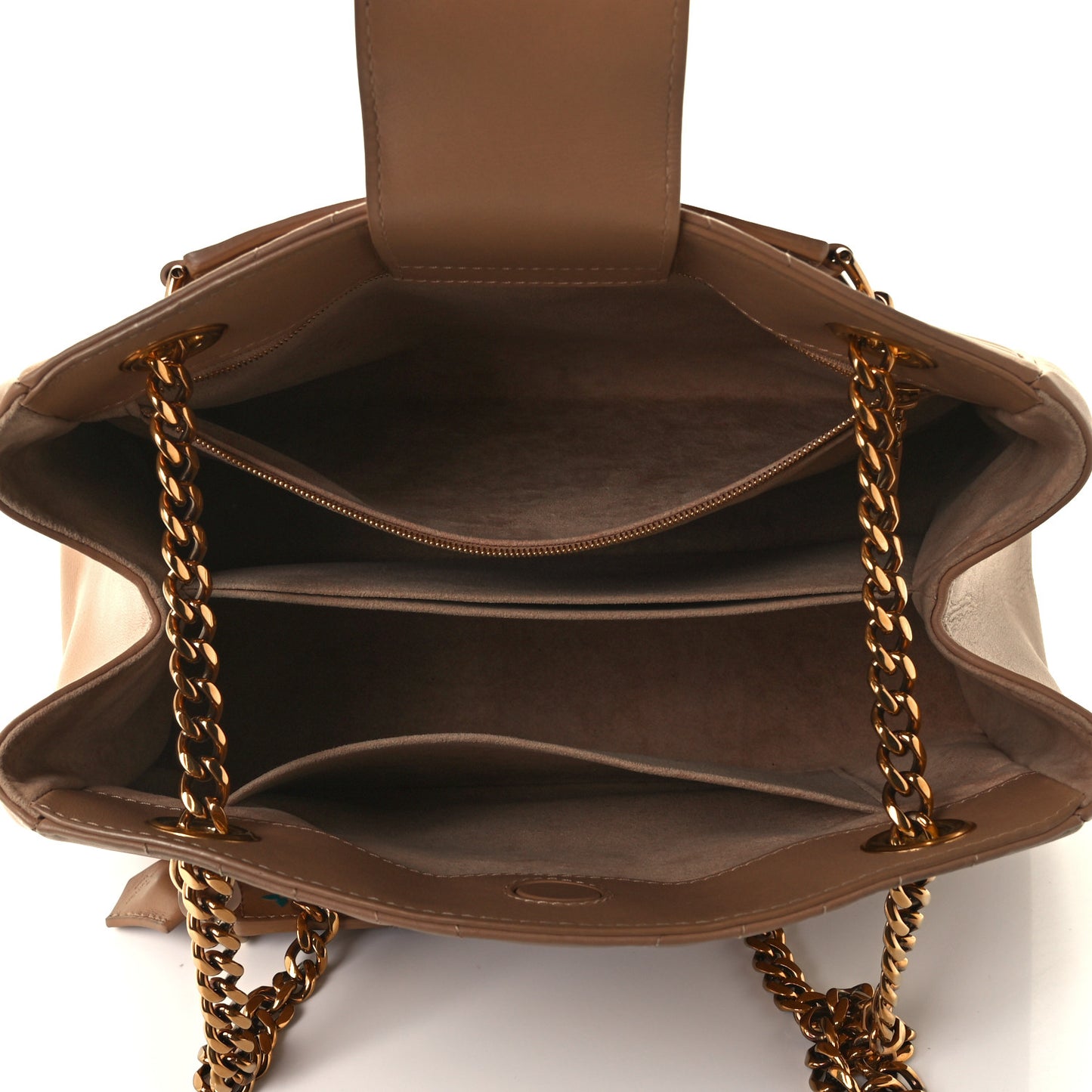 Calfskin New Wave Chain Tote Noisette