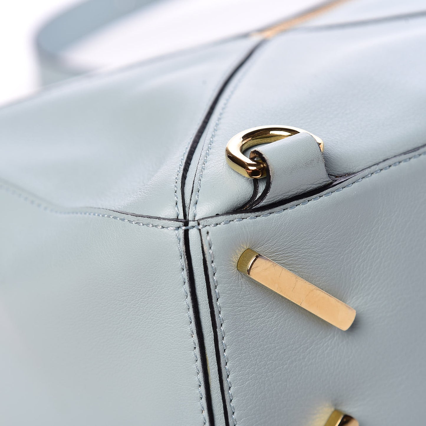Calfskin Small Puzzle Bag Light Blue
