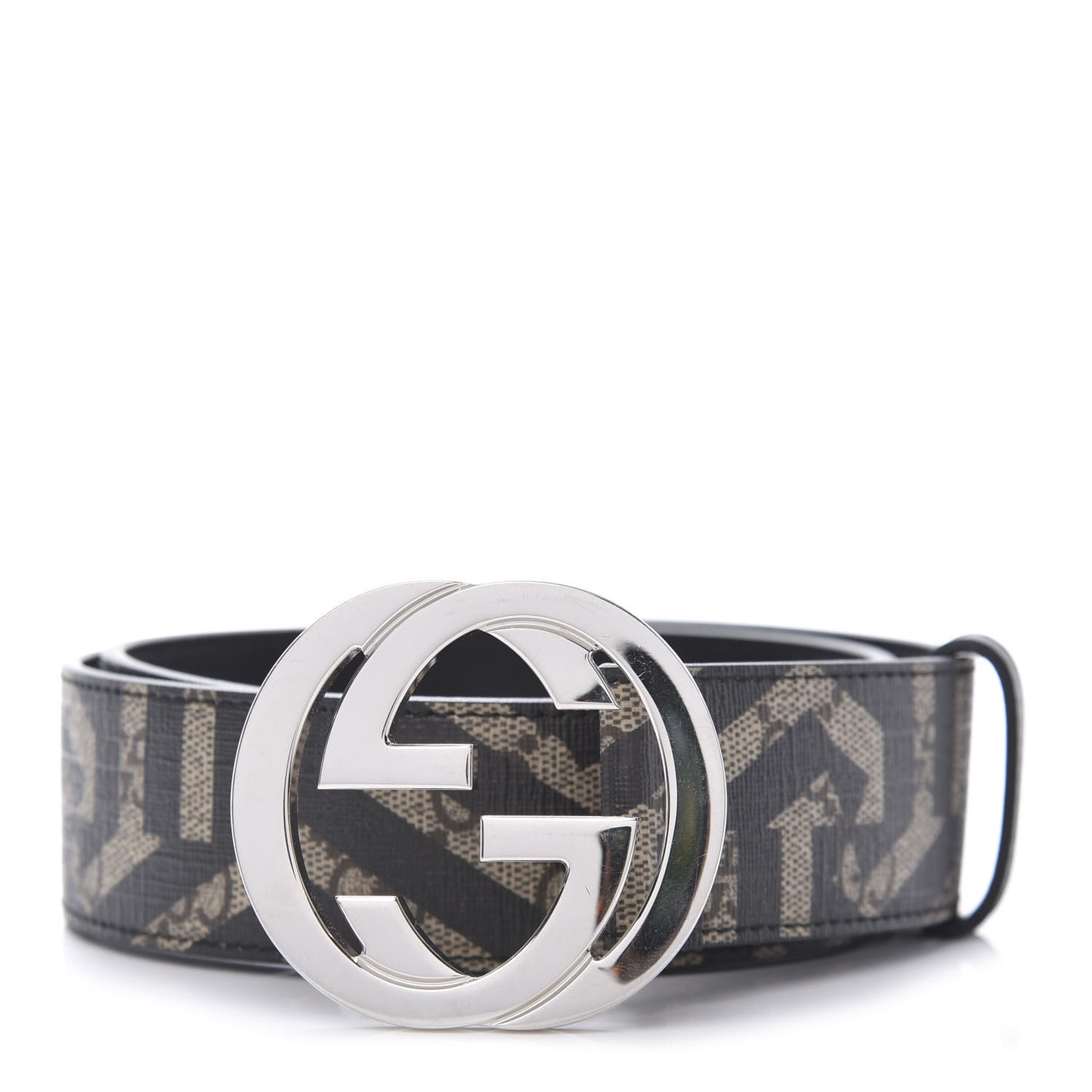 GG Supreme Monogram Caleido Interlocking G Belt 80 32 Black