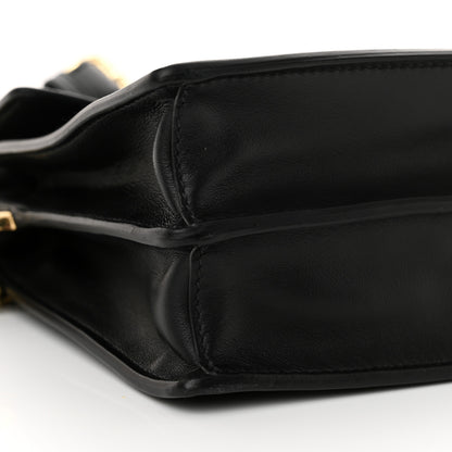 Prada Calfskin Soft Sound Charms Shoulder Bag Black 8 of 10