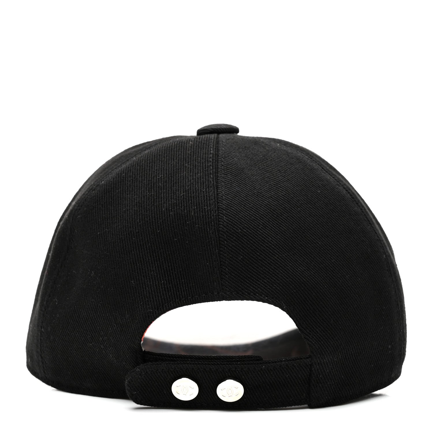 Chanel Cotton CC Cap Hat Black Coral 5 of 7