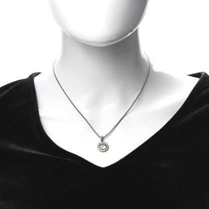 David Yurman Sterling Silver Diamond Prasiolite 8mm Petite Cerise Pendant Necklace 2 of 5