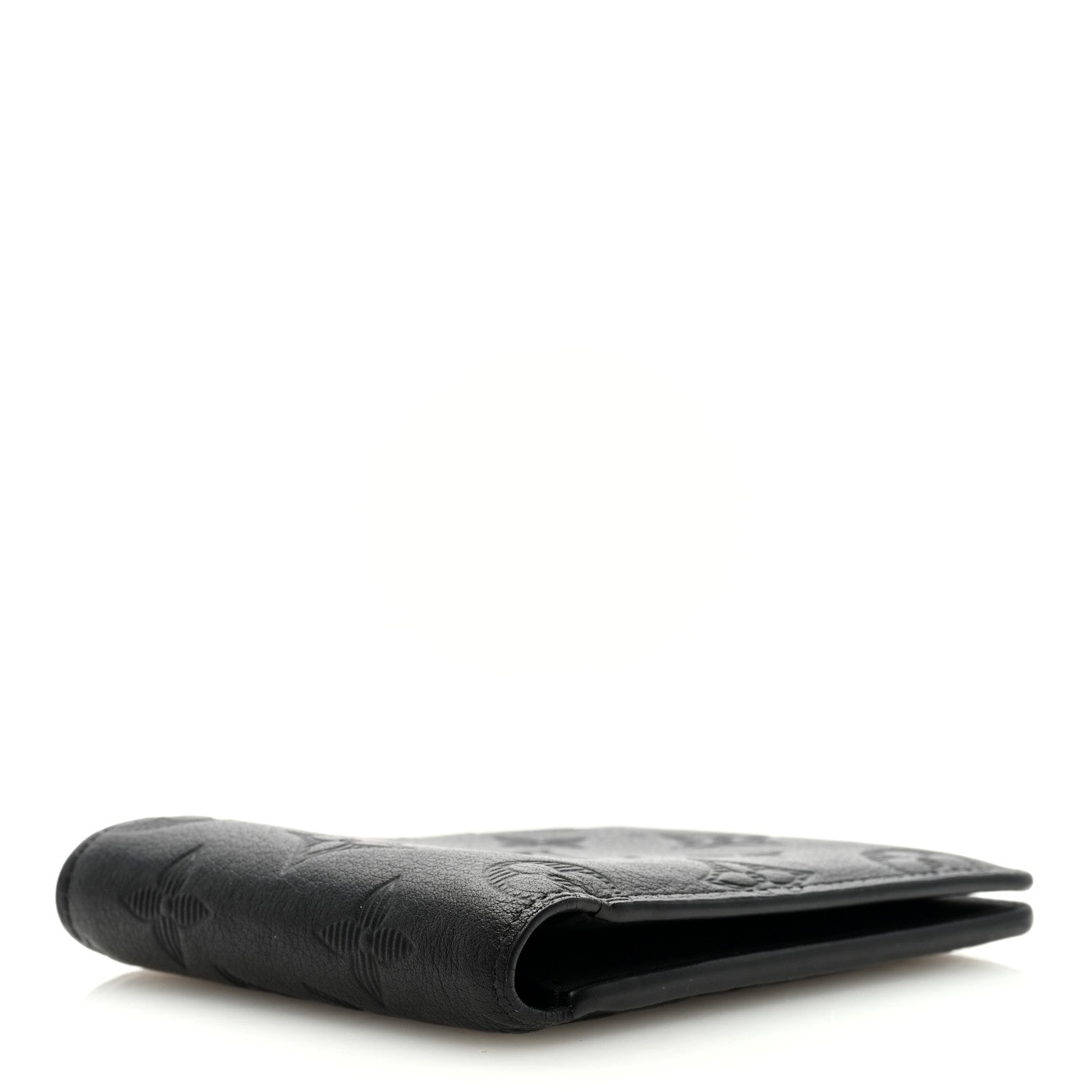 Louis Vuitton Calfskin Monogram Shadow Multiple Wallet Black 4 of 7