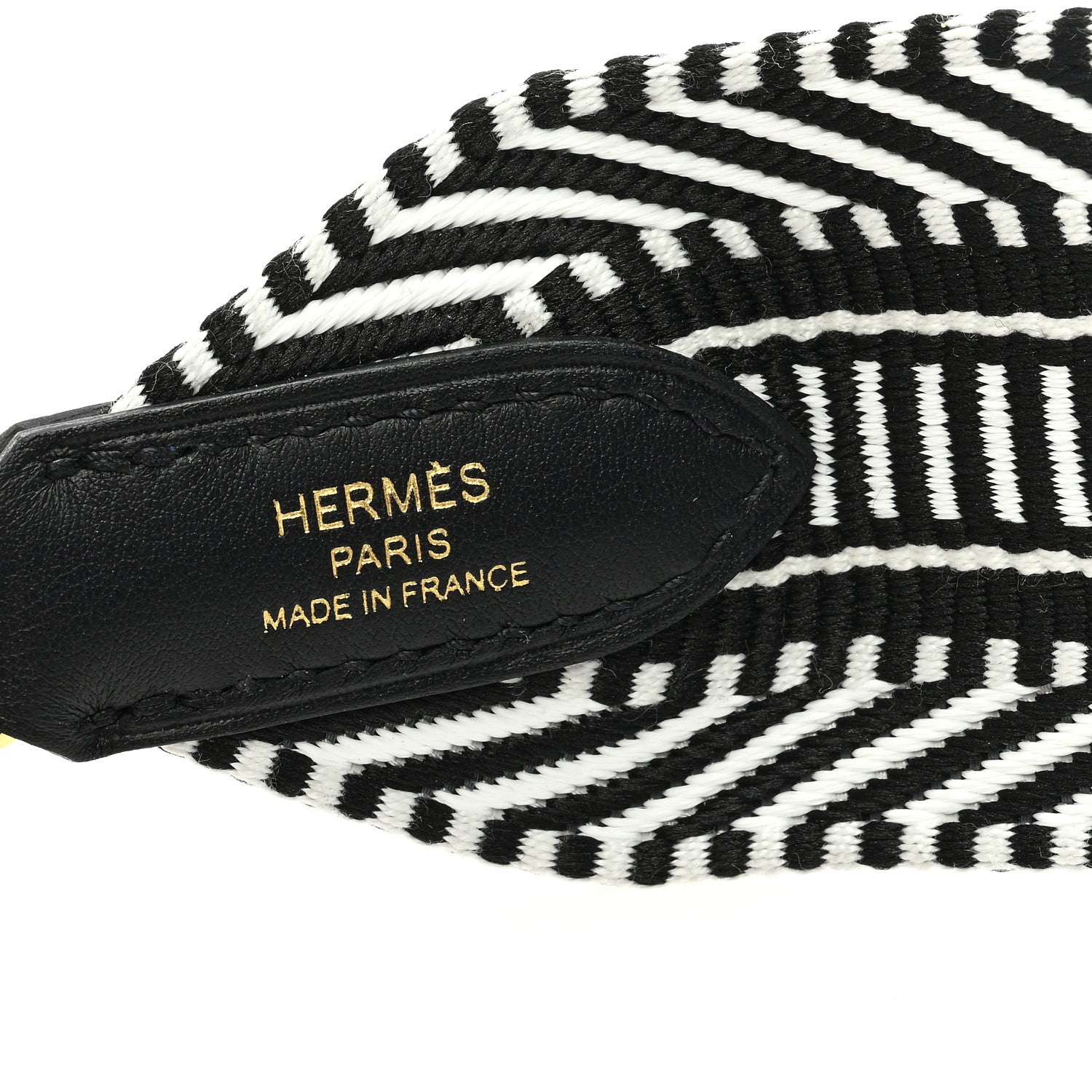 Hermes Toile Swift 50mm Sangle Cavale Shoulder Strap Black Ecru 3 of 3