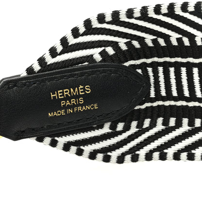 Hermes Toile Swift 50mm Sangle Cavale Shoulder Strap Black Ecru 3 of 3