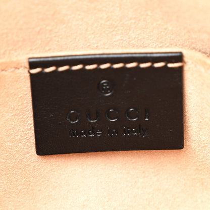 Gucci Calfskin Matelasse Mini GG Marmont Chain Shoulder Bag Black 6 of 11