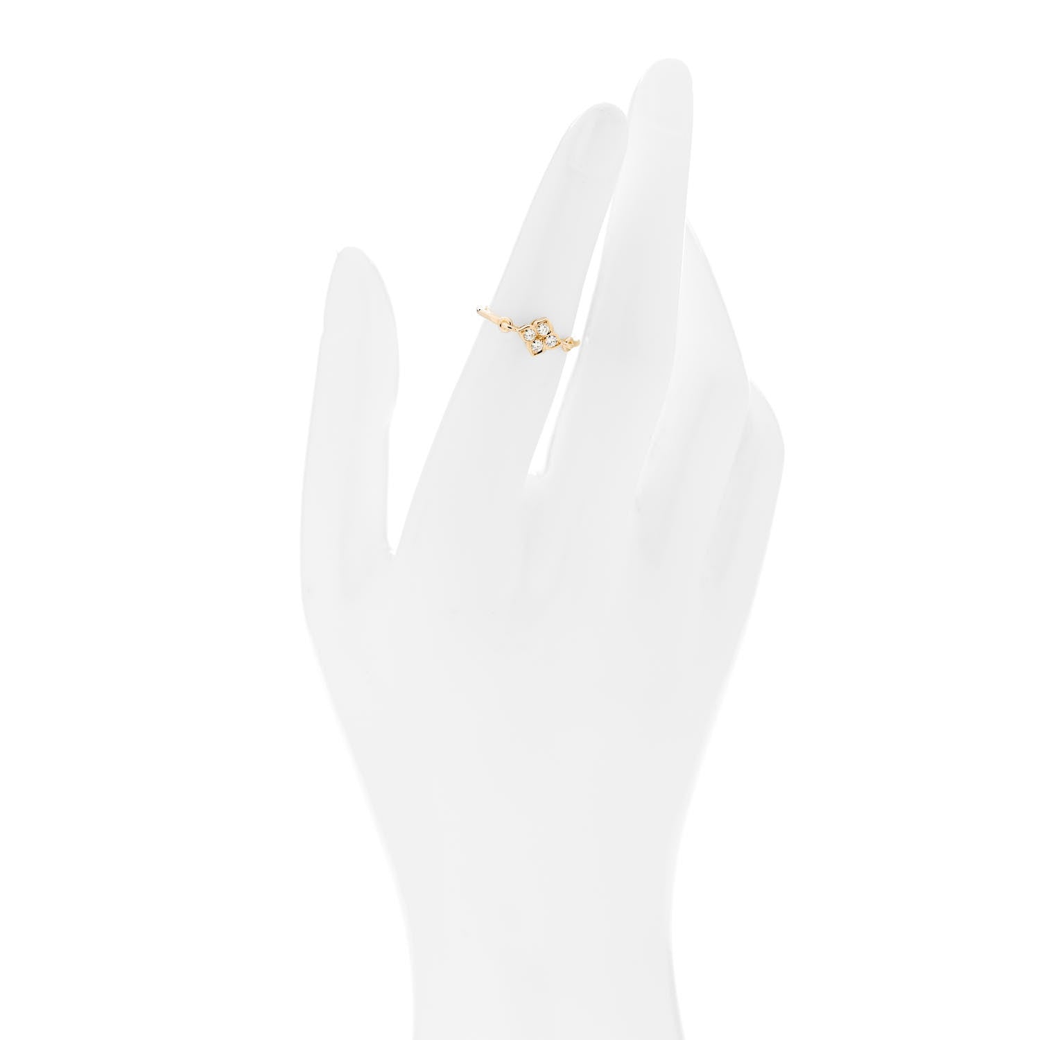Cartier 18K Yellow Gold Diamond Hindu Floral Ring 49 4.75 2 of 7