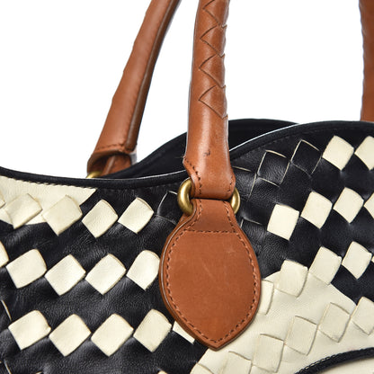 Bottega Veneta Nappa Intrecciato Shopper Tote Black White 13 of 16