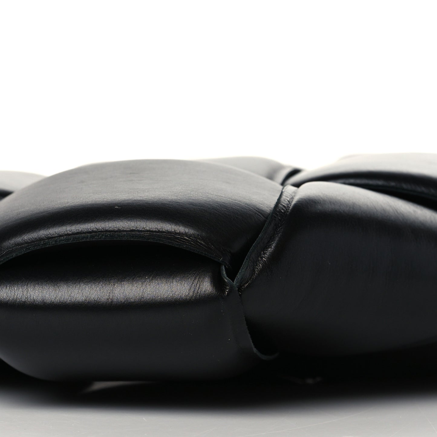 Nappa Maxi Intrecciato Padded Pouch Clutch Black