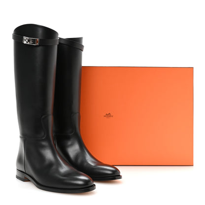 Hermes Box Kelly Jumping Boots 39 Black 9 of 9