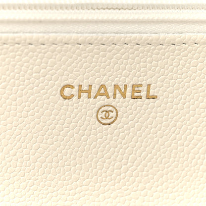 Chanel Caviar Quilted Wallet On Chain WOC White 6 of 12