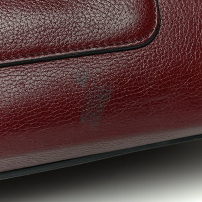 Celine Drummed Calfskin Large Edge Shoulder Bag Burgundy 29 of 32