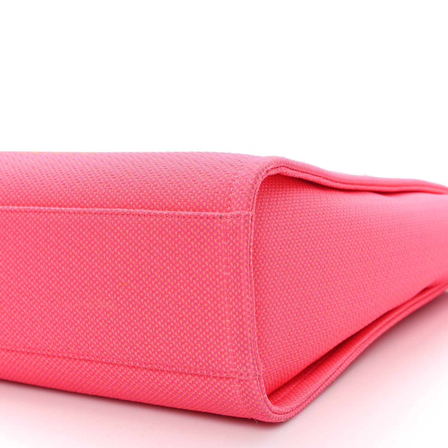 Chanel Canvas Mini Deauville Tote Pink Orange 10 of 12