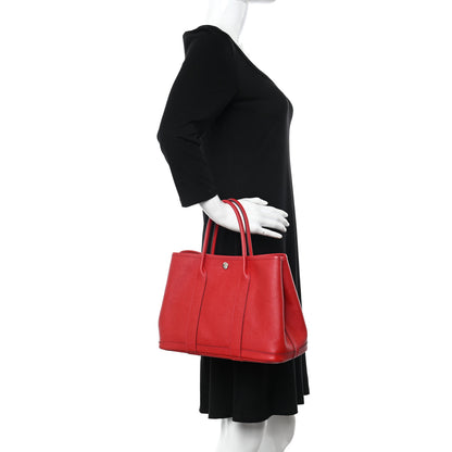 Hermes Epsom Garden Party 30 TPM Rouge Casaque 2 of 10
