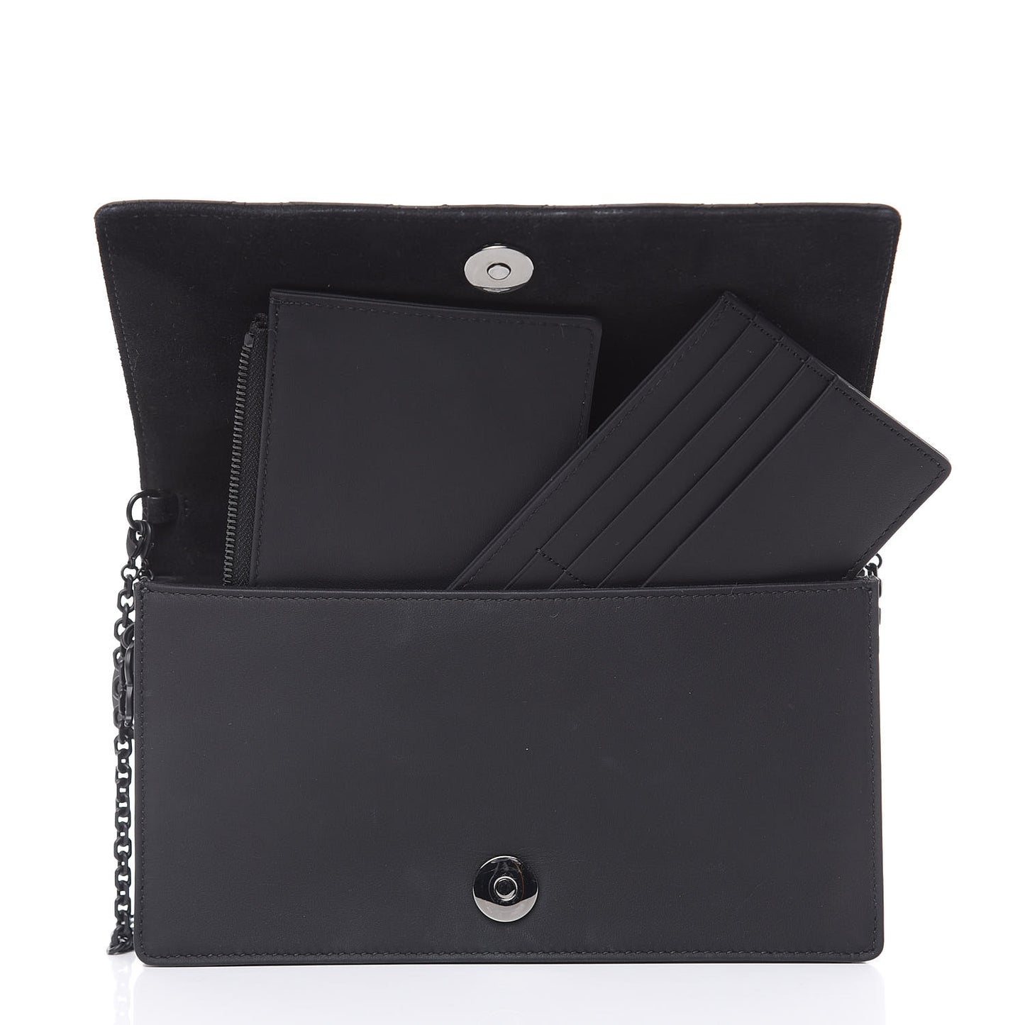 Ultra Matte Calfskin Cannage Lady Dior Clutch Black