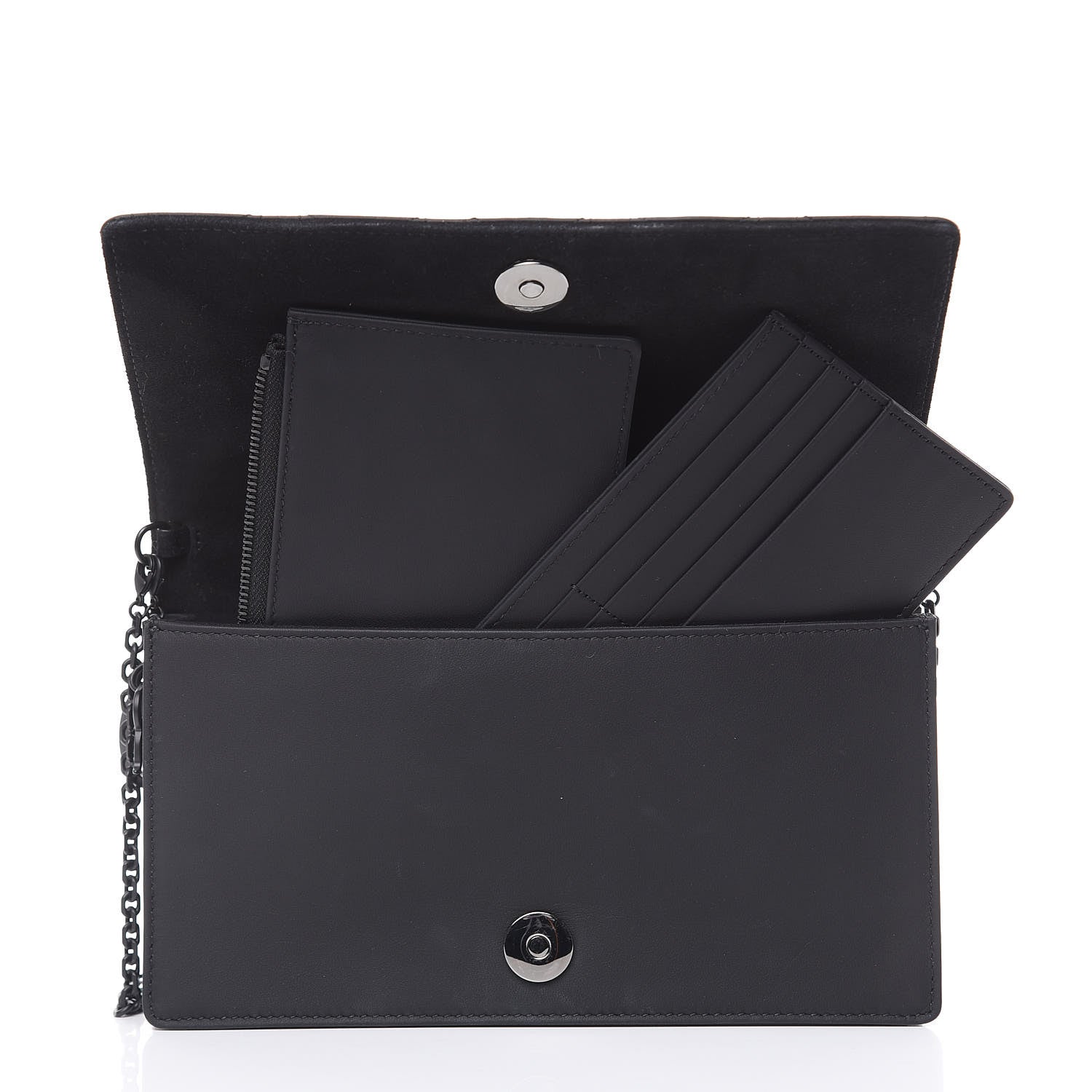 Christian Dior Ultra Matte Calfskin Cannage Lady Dior Clutch Black 6 of 10