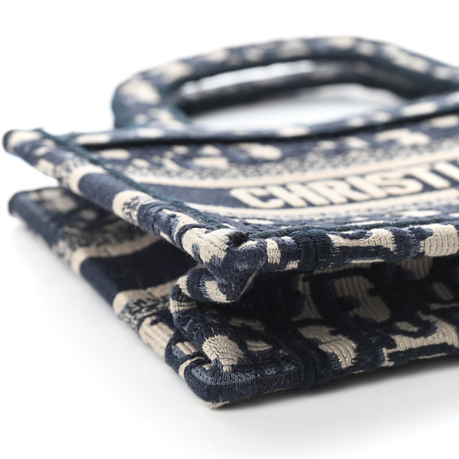 Christian Dior Oblique Mini Book Tote Blue Multicolor 5 of 9