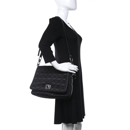 Christian Dior Nylon Cannage Charming Lock Messenger Bag Black 2 of 9