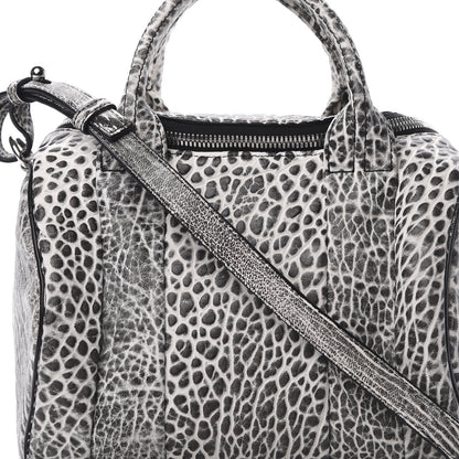 Alexander Wang Pebbled Lambskin Rockie Black White Rhodium Hardware 9 of 11